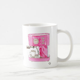 Tasse rose de fabricant de café express
