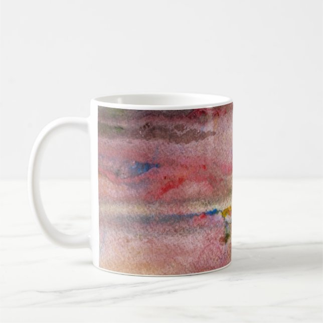 Tasse rose de monogramme de conception de brume (Gauche)