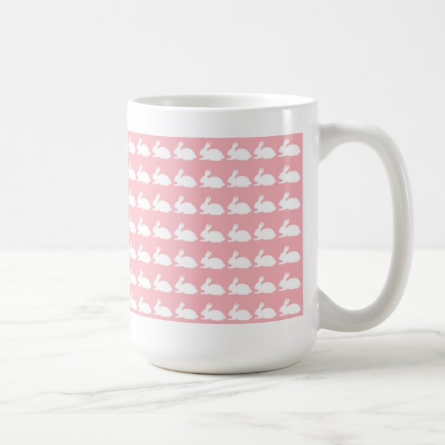 Tasse rose de Pâques avec des lapins (Droite)