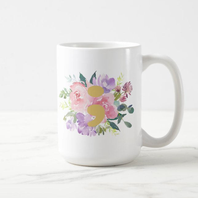 Tasse rose de point-virgule (Droite)