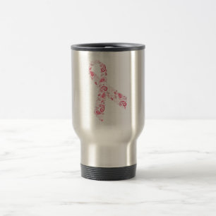 tasse rose de voyage de ruban de Paisley