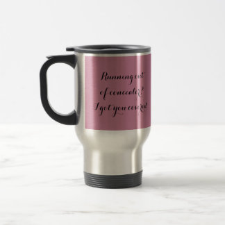 Tasse rose de voyage pour des consultants en