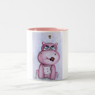 Tasse rose d'hippopotame