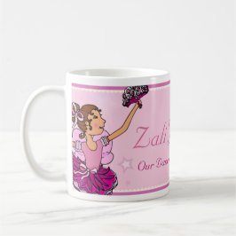 Tasse rose et auburn de fille de danse de