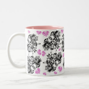 Tasse rose et noire de logo d'O'Kane