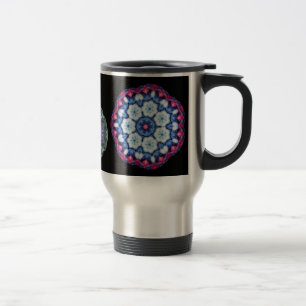 tasse rose fraîche de voyage de kaléidoscope du