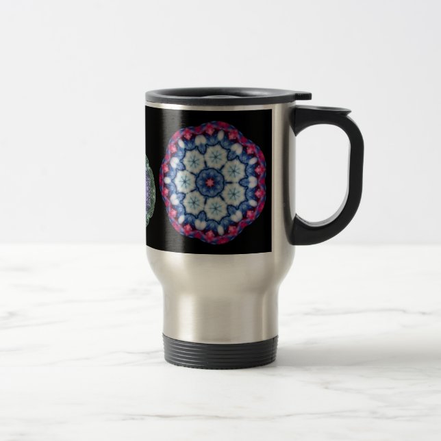 tasse rose fraîche de voyage de kaléidoscope du (Droit)
