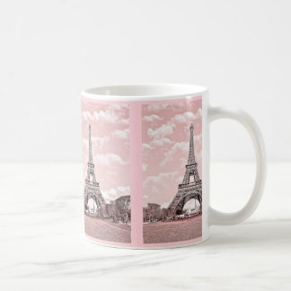 Tasse rose mignonne de Tour Eiffel