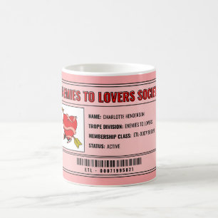 Tasse rose personnalisée pour lectrice de romance