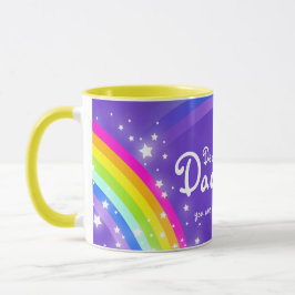 Tasse rose pourpre d'arc-en-ciel personnalisée par