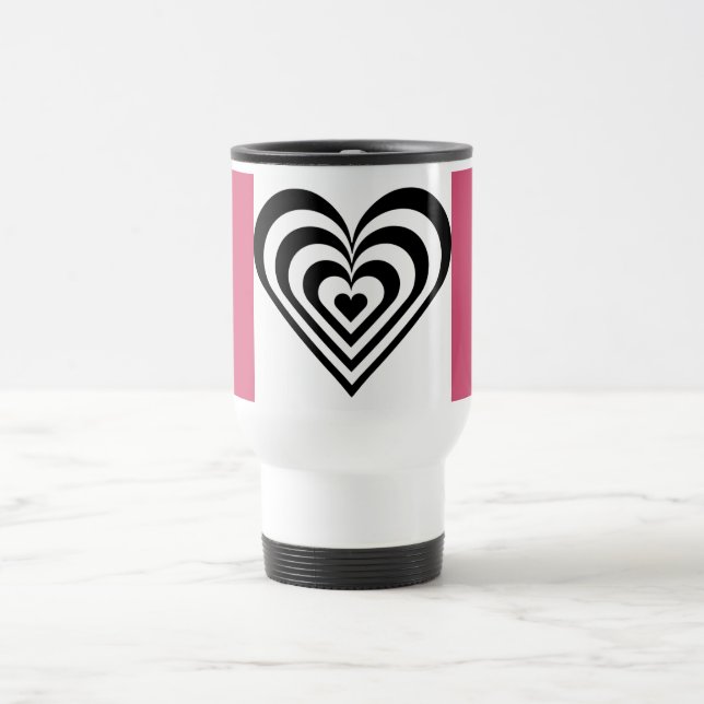 Tasse Rose Thème Cœur (Centre)