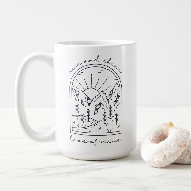 Tasse "Rose und Shine Coffee" (b) (Mit Donut)