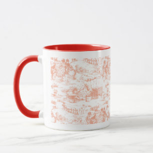 Tasse rose vintage de Toile de Français
