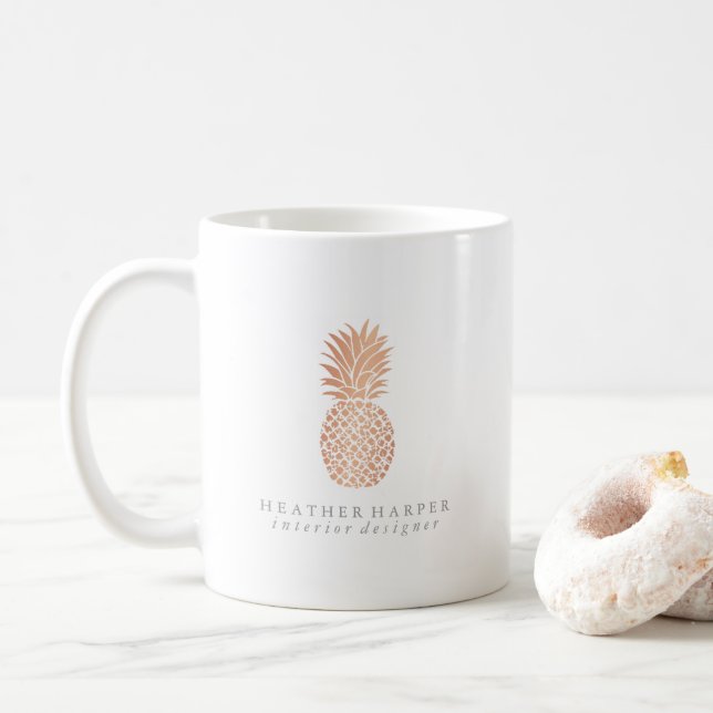 Tasse - Rosen-Goldananas (Mit Donut)
