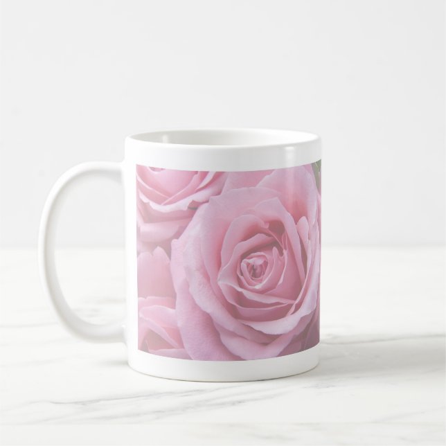 Tasse Roses Roses Pâles en Rose Tendre (Gauche)