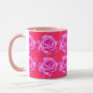 Tasse Roses Roses Roses Roses Sur Bouche Rose, Bouge De