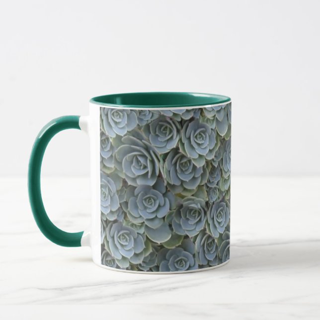 TASSE ROSETTES PLANTES SUCCULENTS GREEN VERT (Gauche)