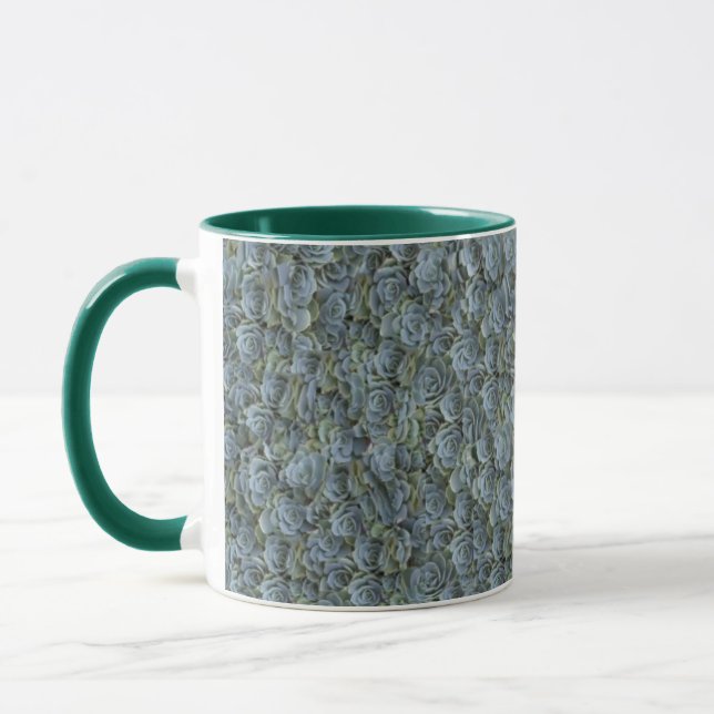 TASSE ROSETTES PLANTES SUCCULENTS GREEN VERT (Gauche)