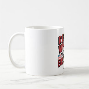 Tasse Rot-Weiß und Braubier Kunst