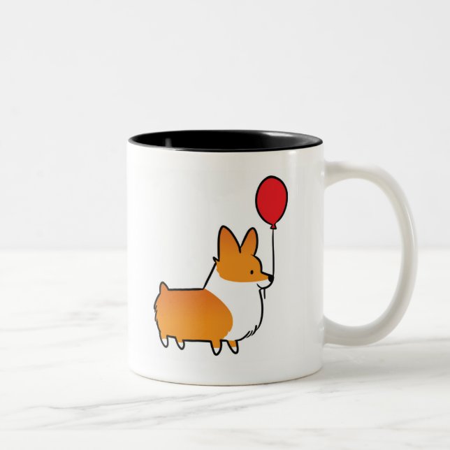 Tasse rouge | CorgiThings de ballon de corgi (Droit)