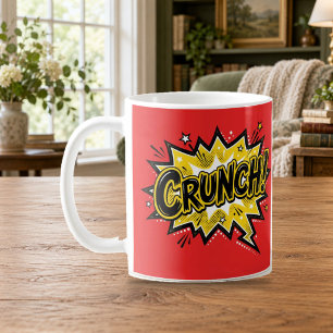 Tasse rouge CRUNCH Bande dessinée Pop Art