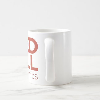 Tasse rouge d'analytique de pilule (logo rouge)