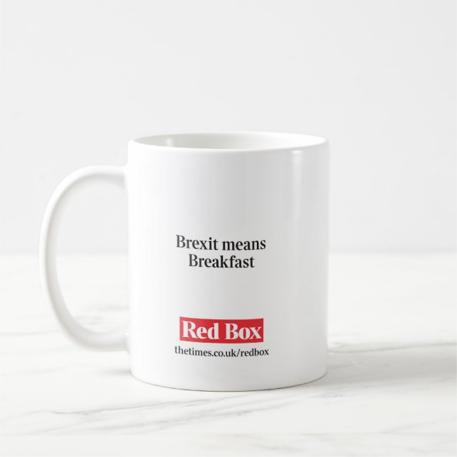 Tasse rouge de boîte - Brexit veut dire le petit (Gauche)