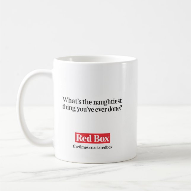 Tasse rouge de boîte - quel est le naughtiest ? (Gauche)