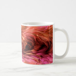 Tasse rouge de marbre de fractale