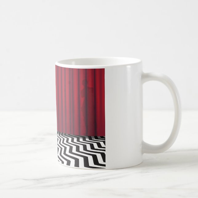 Tasse rouge de pièce de loge noire (Droite)