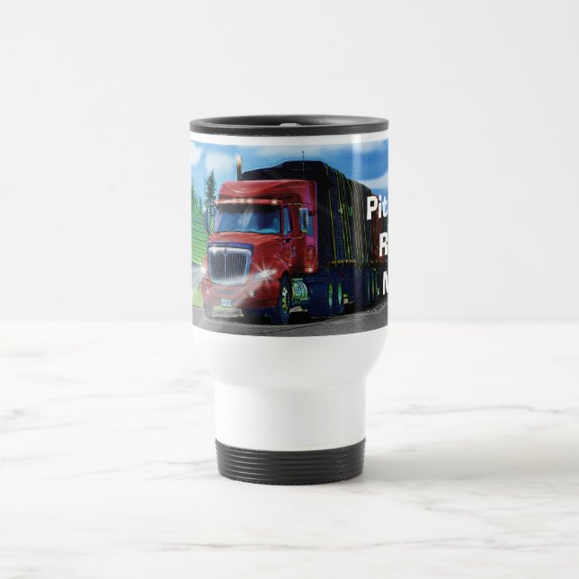 TASSE ROUGE DE VOYAGE DE CAMION DE GRANDE (Centre)