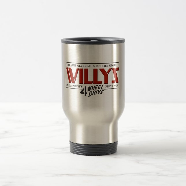Tasse rouge de voyage de Willys 4WD (Centre)