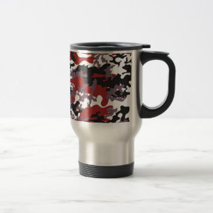 Tasse rouge faite sur commande de voyage d'acier