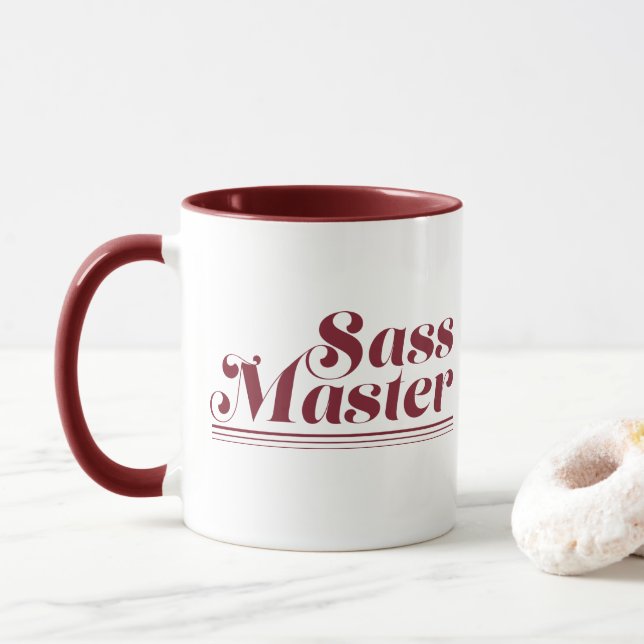 Tasse Rouge foncé principal de culot (Avec donut)