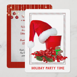 tasse rouge Noël Fête Invitation