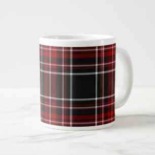 Tasse rouge simple de spécialité de tartan de