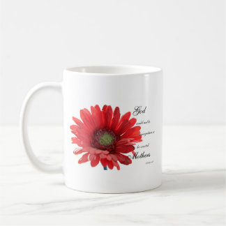 Tasse rouge spéciale de fleur de marguerite de