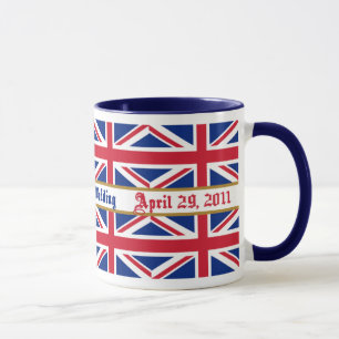 Tasse royale d'Union Jack de souvenir de mariage