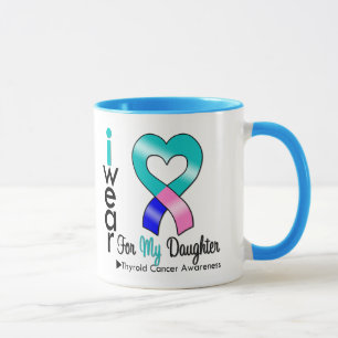 Tasse Ruban de cancer de la thyroïde pour ma fille