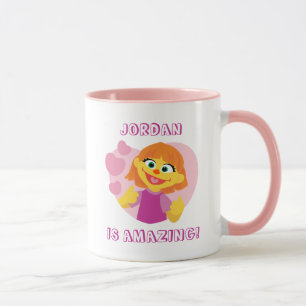 Tasse Rue Sésame Julia Cœur Rose