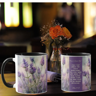 Tasse Ruhige Lavendelfelder Anpassbare Tasse