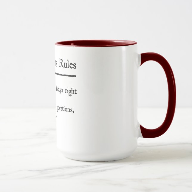 Tasse Rules de capitaine (Droite)