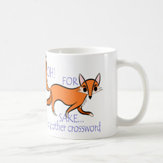 Tasse rusée de mots croisé d'énonciation mignonne