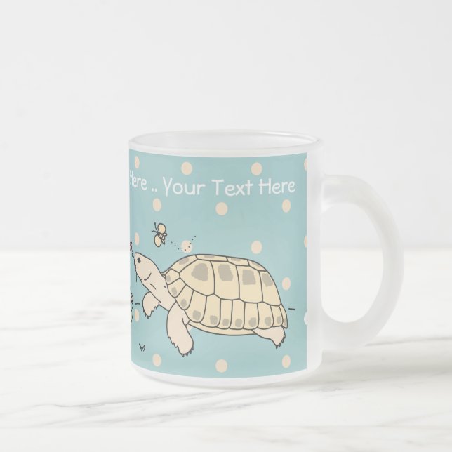 Tasse russe personnalisable de tortue (Droit)