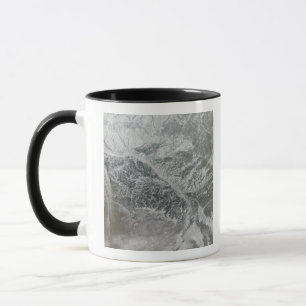 Tasse Russie centrale neigeuse et brumeuse montrant Ob R