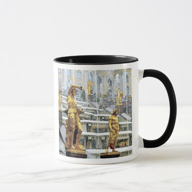 Tasse Russie, Saint-Pétersbourg, Peterhof, Samson et (Droite)