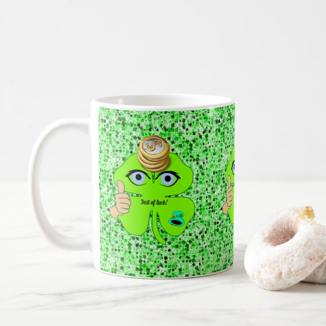 Tasse Saint-Patrick Trèfle (Avec donut)