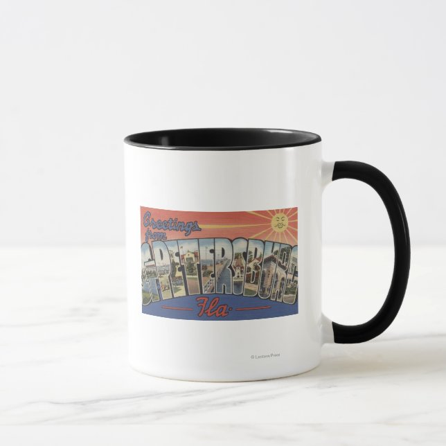 Tasse Saint-Pétersbourg, Floride - Grandes Lettres Scène (Droite)