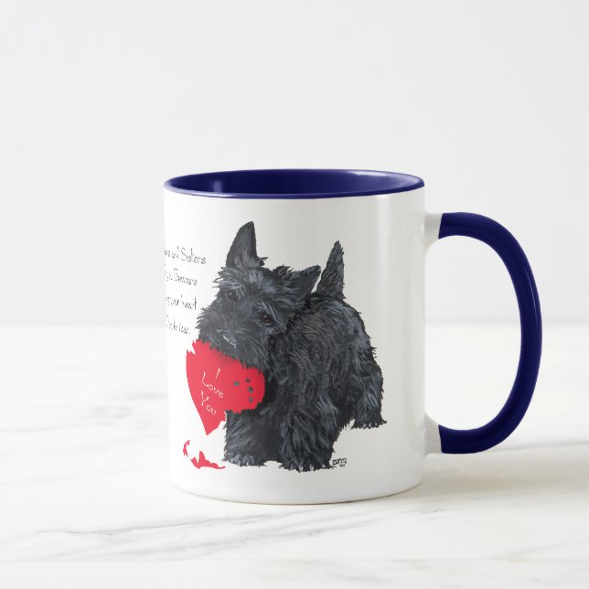 Tasse Saint-Valentin Terrier Écossais (Droite)