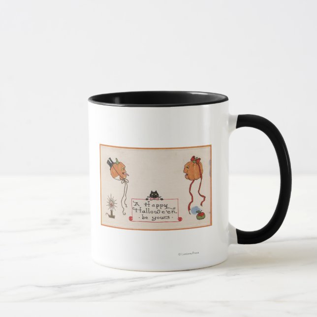 Tasse Salutation HalloweenMr. & Mme Jack-O-Lantern (Droite)